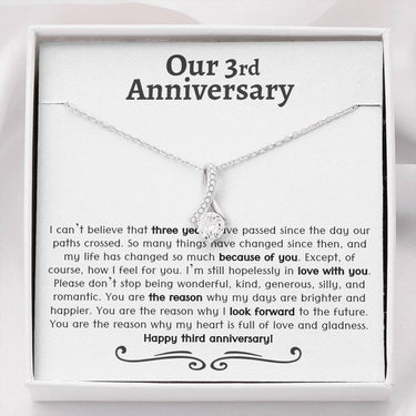 3rd Anniversary Alluring Beauty Necklace - Love You This Much